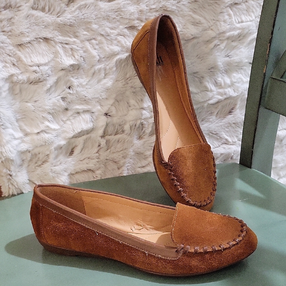 Sofft Brown Moccasin Loafers| Womens Sz 9.5 | Suede Leather| Classic, Lagenlook
